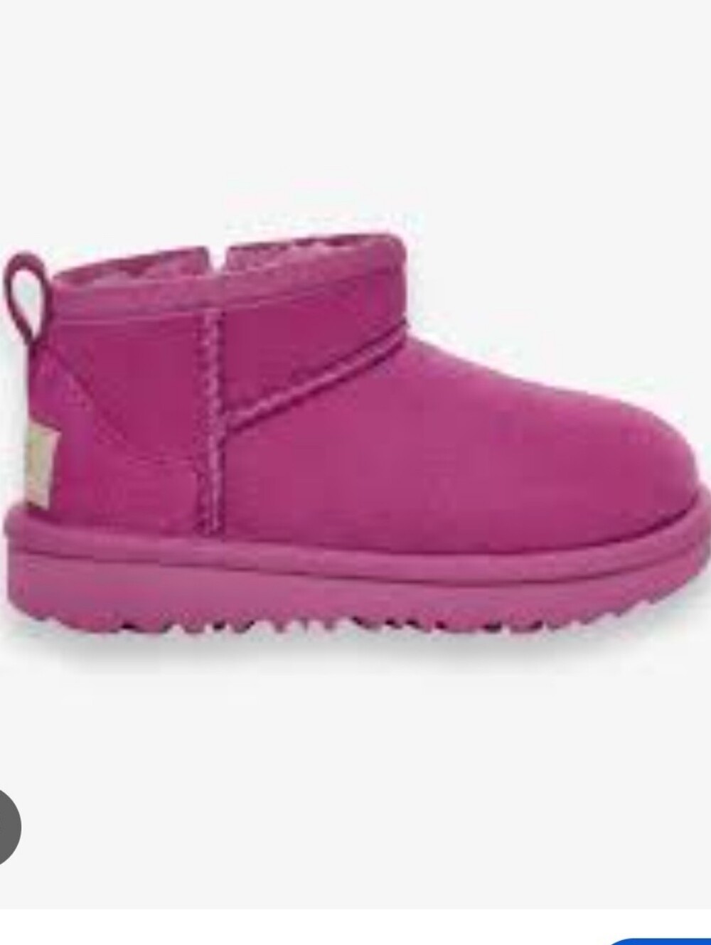 Uggs Ultra Mini Girls Pink Cozy Slip-On Winter Boots Size 7